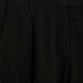 Black Pleated Wide Leg Trousers