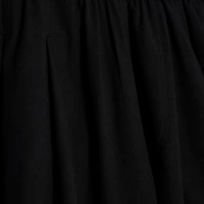 Black Poplin Barrel Trousers