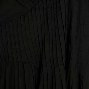 Black Premium flutter midi dress