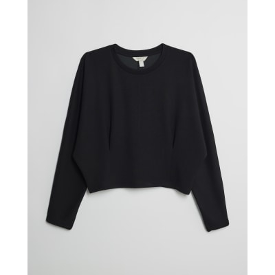 Black Premium Long Sleeve Batwing Sweatshirt