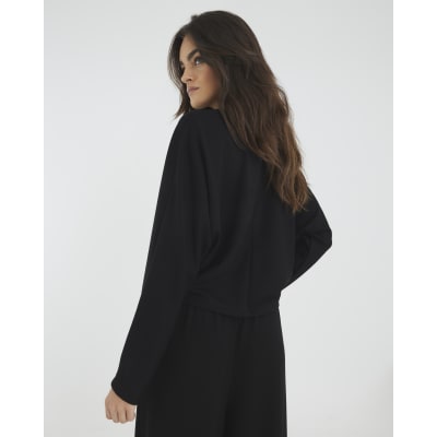 Black Premium Long Sleeve Batwing Sweatshirt