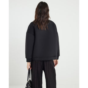 Black Premium Long Sleeve Zip Bomber Jacket