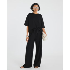 Black Premium Short Sleeve Boxy T-Shirt