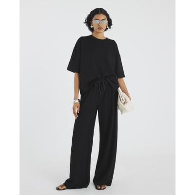 Black Premium Short Sleeve Boxy T-Shirt