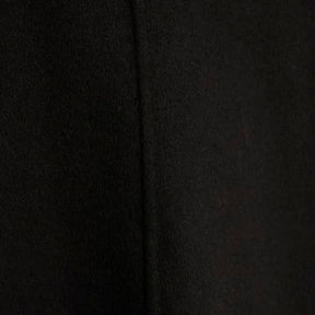Black Premium Wool Blend Belted Skater Dress