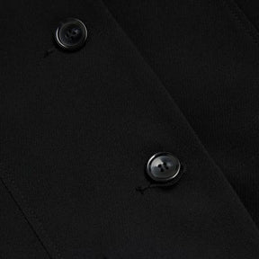 Black Puffed Sleeve Tailored Blazer