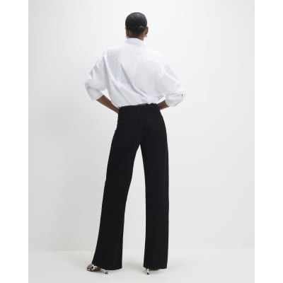 Black Pull-On Sculpt Palazzo Jeans