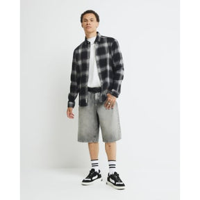 Black Regular Fit Check Shirt