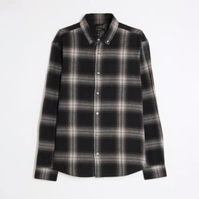 Black Regular Fit Check Shirt