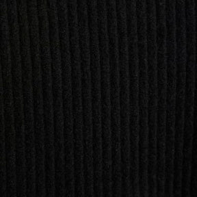 Black Ribbed Wide Leg Trousers