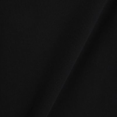 Black Ruched Side Kimono Sleeve T-shirt