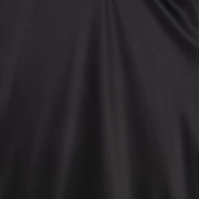 Black Satin Maxi Skirt