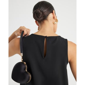 Black Scallop Trim Tank Top