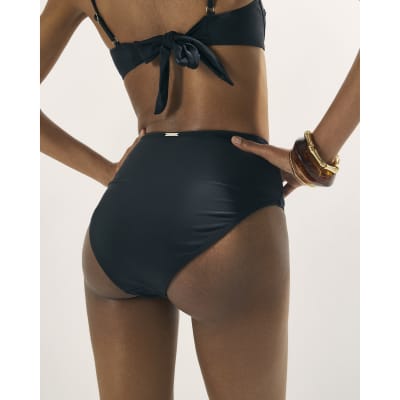 Black Shaping High Waisted Bikini Bottoms