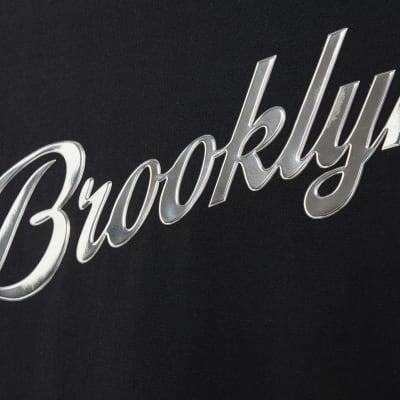 Black Short Sleeve Brooklyn Print T-shirt