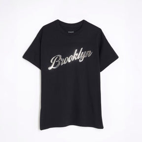Black Short Sleeve Brooklyn Print T-shirt