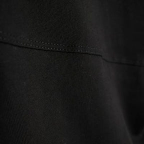 Black Short Sleeve Drape Side T-shirt