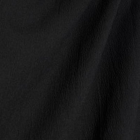 Black Short Sleeve Draped High Neck Top