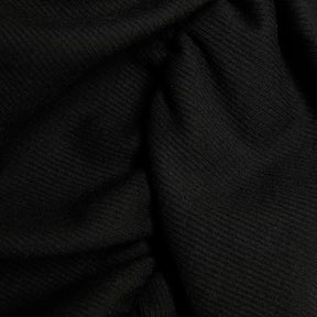 Black Short Sleeve Gathered Drape Top