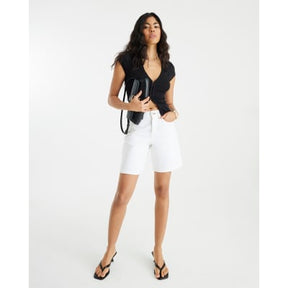 Black Short Sleeve Hook And Eye Polo Shirt
