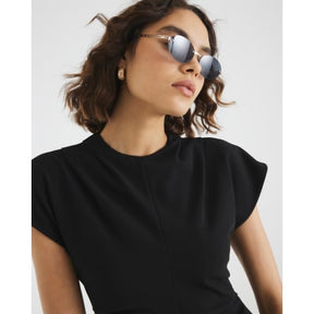 Black Short Sleeve Mini Dress