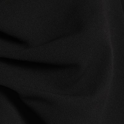 Black Short Sleeve Mini Dress