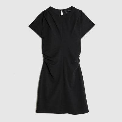Black Short Sleeve Mini Dress