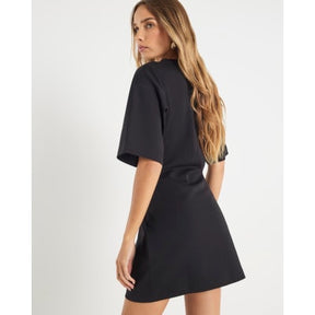 Black Short Sleeve Mini T-shirt Dress