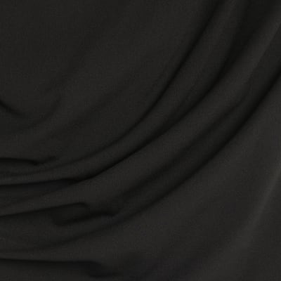 Black Short Sleeve Off Shoulder Drape Top