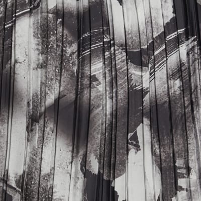Black Short Sleeve Pleated Hybrid Top