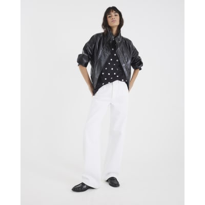 Black Short Sleeve Studded T-shirt