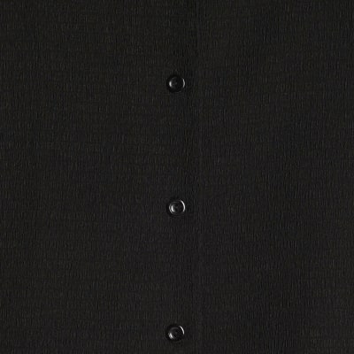 Black Short Sleeve Textured Shirt