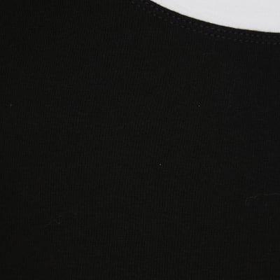 Black Short Sleeve Tipped T-shirt