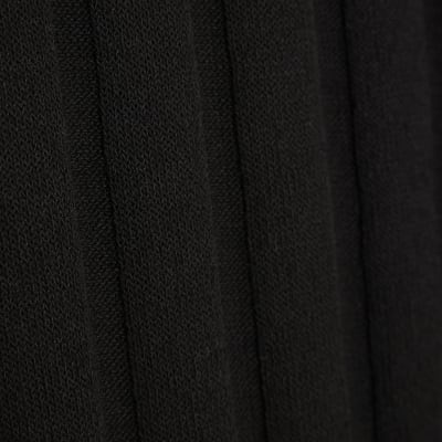 Black Short Sleeve Wide Ribbed Top