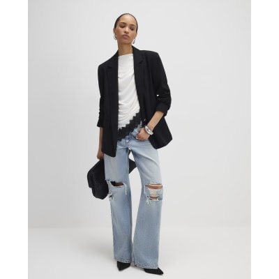 Black Single Breasted Blazer