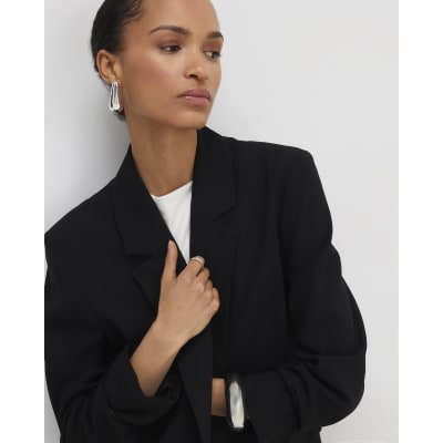 Black Single Breasted Blazer