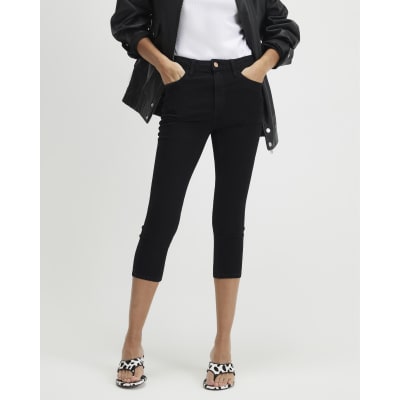 Black Skinny Capri Jeans