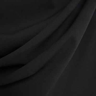 Black Sleeveless Asymmetric Drape Jumpsuit