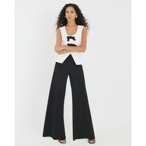 Black Sleeveless Bow Hybrid Jumpsuit
