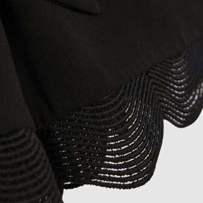 Black Sleeveless Button Detail Playsuit