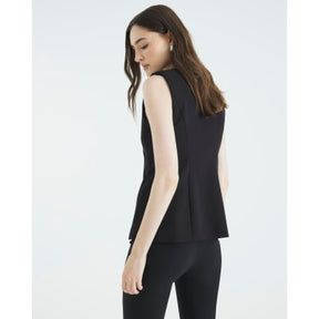 Black Sleeveless Button Waistcoat