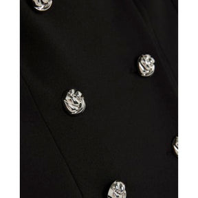Black Sleeveless Button Waistcoat