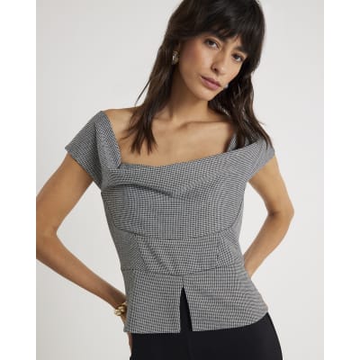 Black Sleeveless Cowl Neck Hybrid Jumpsuit