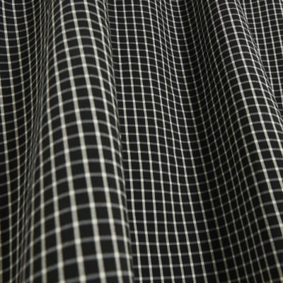 Black Sleeveless Pintuck Checked Midi Dress