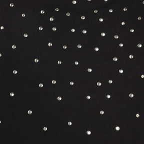 Black Sleeveless Studded Bodysuit