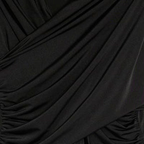 Black Sleeveless Wrap Bodysuit