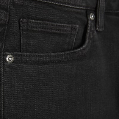 Black Slim Fit High Waisted Ankle Jeans