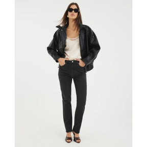 Black Slim Fit High Waisted Ankle Jeans