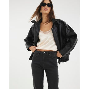 Black Slim Fit High Waisted Ankle Jeans