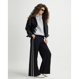 Black Stitch Side Stripe Joggers